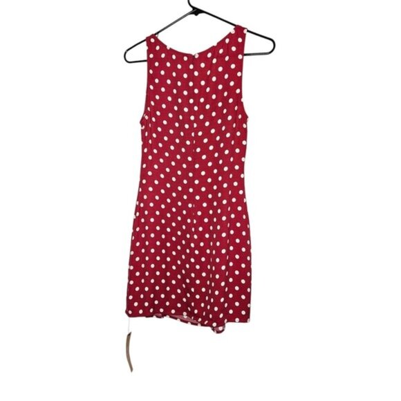Reformation NWT Noha Mini Dress Polka Dot Sleeveless Casual Party Dress 2 Retro - Picture 3 of 10